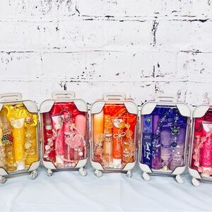 Glossy Suitcase Bundle -Lip Gloss Phone Chain Scrunchie